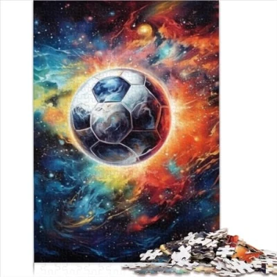 Image of Adult Puzzles Star Football 1000 Piece Cardboard Ages 12+ Educational Toy Size (26x38cm)