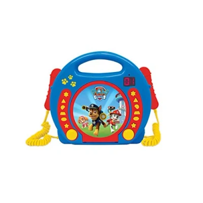Image of Lexibook PAW Patrol Helper on Four Paws Chase CD Player with 2 Integrated Mics, Programming Function, Headphone Jack, for Kids, AC Power or Battery, Blue/Red, Auxiliary