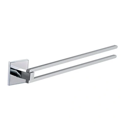 Image of JT Pickfords Saturn Chrome Bathroom Accessories (Double Swivel Towel Rail)
