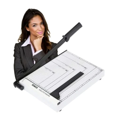 Image of Ediesi, Paper Cutter, Trimmer, Guillotine, A3 and A4, Manual, High Precission, Photo or Paper, 3 Colours Available (A4 White)