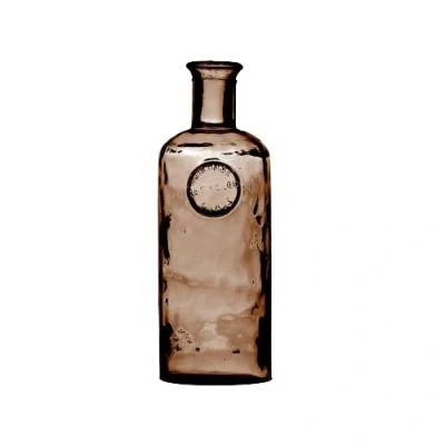 Image of &quot;Natural Living&quot; Adele Bottle VASE 1.7 L Amber Recycled Glass D13 x H27cm