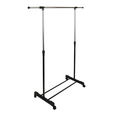 Image of Adjustable Clothes Rail Black By Ashley Easy Assemble