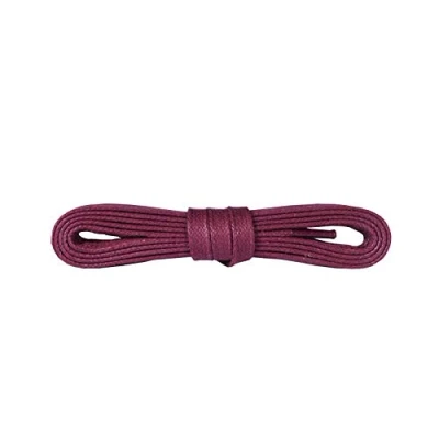 Image of Kaps Fancy Waxed Flat Shoe Boot Laces, 100% Finest Cotton, Colorful Fashion, 5 mm 0.19 inch Width, Many Colours And Lengths, Made in Europe (90 cm 36 6 eyelet pairs / 26 Bordaux)