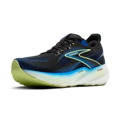 Image of BROOKS Men&#039;s Glycerin 22 Sneaker, Black Cobalt Neo Yellow, 7 UK