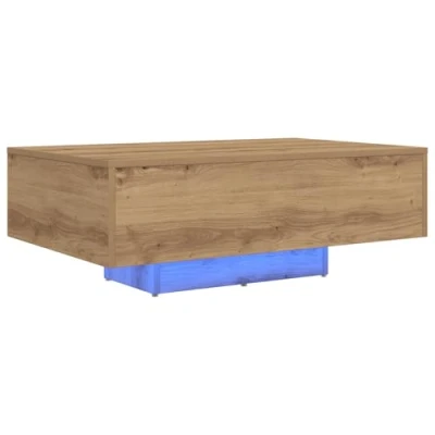 Image of vidaXL Contemporary Coffee Table Engineered Wood with Matte Artisan Oak Finish, Rectangular 85x55x31 cm Living Room Decor