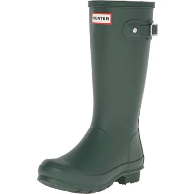 Image of Hunter Boys’ Rubber Boots Green, 2 UK,34 EU