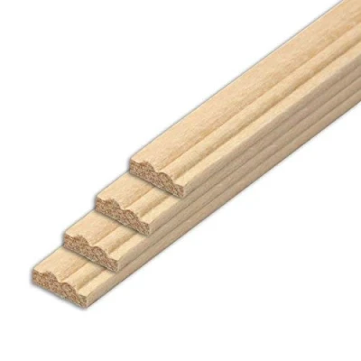 Image of MyTinyWorld 4 x Dolls House Miniature 45cm Wood Moulding/Dado (Style 1)