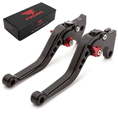 Image of FXCNC CNC Aluminum Short Adjustable Brake Clutch Levers for Vespa PX Disc Models LML 125 150 200 Star PX125 PX150