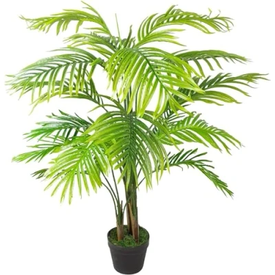Image of Leaf Large Realistic Artificial Palm Tree, Green, 130cm