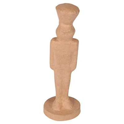 Image of Décopatch Ref SA217C Soldier Papier Maché Object to Decorate 7.5 x 22cm with Papers &amp; PaperPatch Glue, Glitter, Paints