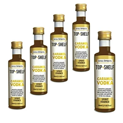 Image of 5X Still Spirits Top Shelf Caramel Vodka Essence Flavours 2.25L