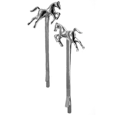 Image of Arranview Jewellery Set of 2 Silver Plated Horse Hair Grips Slides