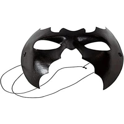 Image of Black 13107 U02988 Party MASK Half BAT Batman