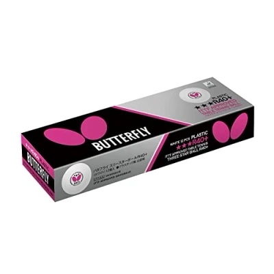 Image of Butterfly R40+ 3* Table Tennis Ball box of twelve, White