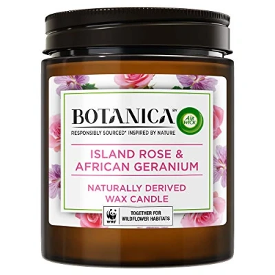 Image of Air Wick Botanica Candle Island Rose and African Geranium 500G