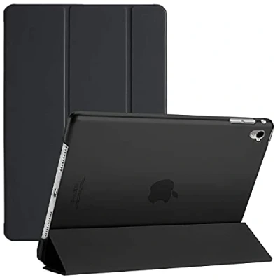 Image of TechDealsUK Smart Case for iPad Pro 10.5 (2017) &amp; Air 3 (2019) A2153, A2123, A2152,A1709, A1701 Magnetic Stand Cover with Automatic Wake/Sleep (Black)