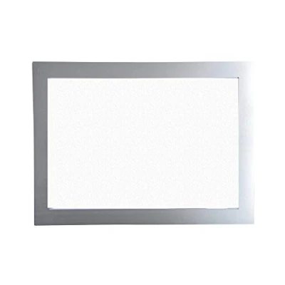 Image of Exacompta Ref 39100E Magnetic Wall Display Pocket Suitable for A5 Documents, 3 Sides &amp; 1 Open Side Insertion, Ideal Notes Posters Silver