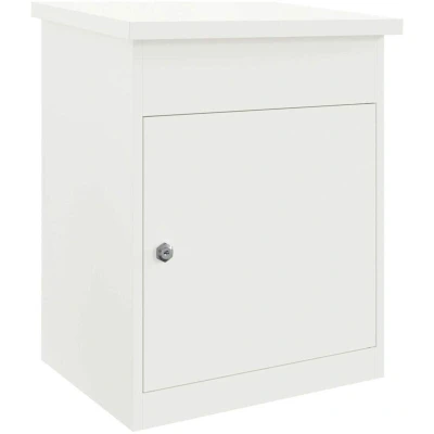 Image of vidaXL Parcel Drop Box White 44 x 35 59 cm Steel