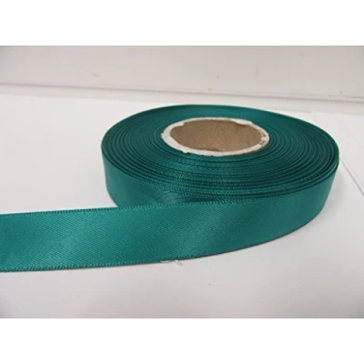 Image of 1 Roll of 15mm x 25 metres Satin Ribbon Jade Dark Green Double Sided 15 mm 1.5cm