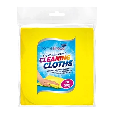 Image of HOMESHOPA Super Absorbent Cleaning Cloths, 10 Pack Multifunctional Reusable Towels, Lint Free Streak Washable Viscose Cloth Duster for Household Cleaning, Kitchen, Car, Windows, Mirrors
