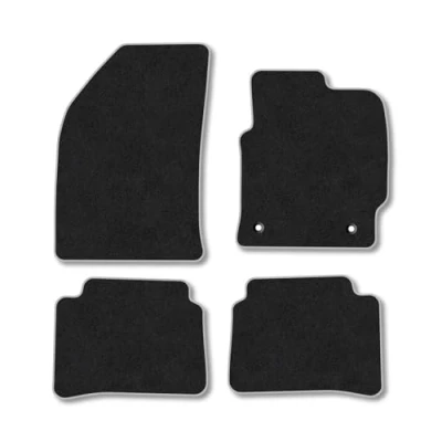 Image of Car Mats Compatible with Toyota Corolla (2018 ) Tailored Fit Grey Carpet Floor Set Accessory Custom 4 Pieces Anti Slip Backing &amp; Binding Trim Edge