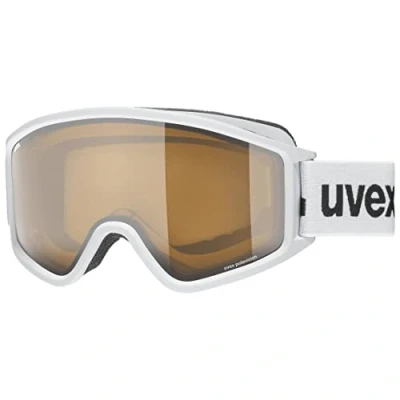 Image of uvex g.gl 3000 P Ski Goggle for Men and Women Polarized Lenses Extended Field of Vision &amp; Anti Fog Coating White Matt/Brown Clear One Size