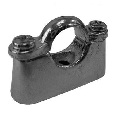 Image of 22mm Cast Brass Chrome Plated Hospital Pipe Bracket Bag of 2