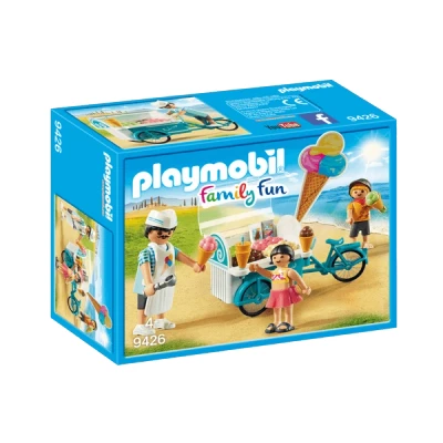 Image of Playmobil 9426 Family Fun Ice Cream Cart, Imaginative Role Play, PlaySets Suitable for Children Ages 4+