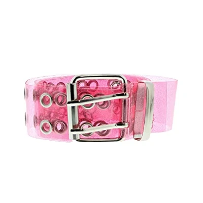 Image of Zac&#039;s Alter Ego Adjustable Pink Glitter Belt with 2 Row Eyelets