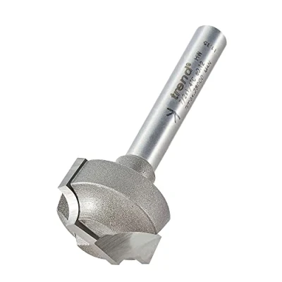Image of Trend Professional Ovolo Rounding Over Cutter, 5mm Radius, 1/4 Inch Shank, 22mm Cut Diameter &amp; 12mm Length, Tungsten Carbide Tipped, 7/2X1/4TC