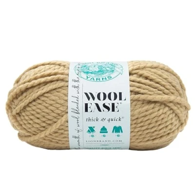 Image of Lion Brand Yarn Company 640 127 Wool Ease Thick &amp; Quick Yarn, Peanut, One Size