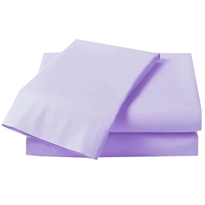 Image of Just Contempo Plain Percale Fitted Sheet, Single, Lilac