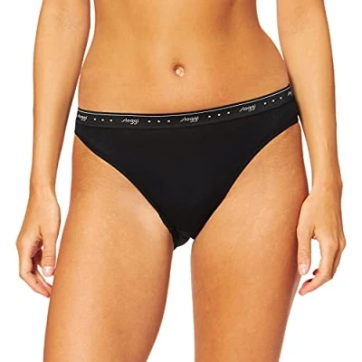 Image of sloggi Women&#039;s 24/7 100 Hikini/Tai, Black, 8