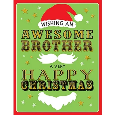 Image of Piccadilly Greetings Traditional Christmas Card Brother 8 x 6 inches