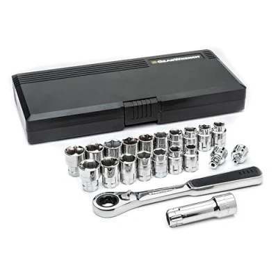 Image of GearWrench 8921 Drive Pass Thru™ 6 Point SAE/Metric Tool Set, 3/8&quot;, 21 Piece