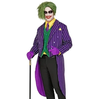 Image of W WIDMANN MILANO Party Fashion Evil Clown Frac for Men, Horror, Circus, Psycho, Joker, Jester, Show, Halloween, Carnival, Theme Parties