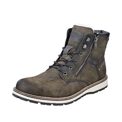 Image of Rieker Men&#039;s 38425 Lace up Boots, Green, 7 UK