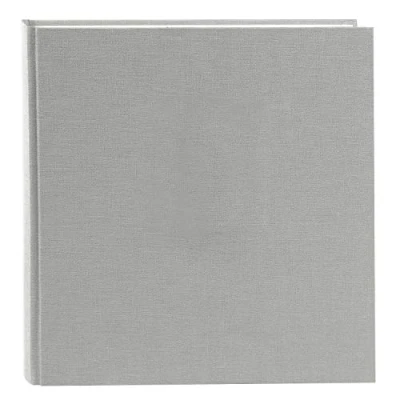 Image of Goldbuch Summertime Trend 2 27606 Photo Album with 60 White Pages Parchment Dividers, Linen Cover, up to 600 Pictures, Paper, Grey, 30 x 31 cm