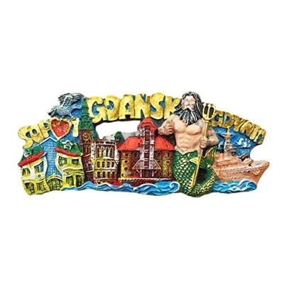 Image of Gdansk Gdynia Poland 3D Landmark Refrigerator Magnet Tourist Souvenirs Stickers,Home &amp; Kitchen Decoration Fridge from China