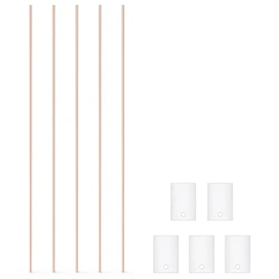 Image of stonylab 5 Pack Magnesium Plate, 99.99% 1 * 10 15 mm Anode Flat Metal Foil Electrode with Copper Wire for Cell Lab Research