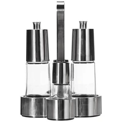 Image of Braisogona Bella Oil and Vinegar Set, Silver, 30 x cm