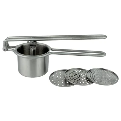 Image of Potato Ricer Hygenic Stainless Steel 3 Multifunctional Blades Mashing Pureeing Juicing 12 cm x 28 10