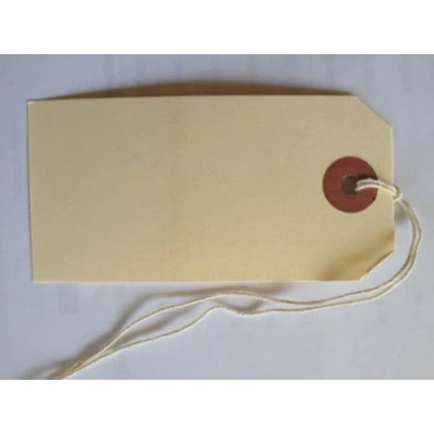 Image of 96x48mm Quality Cream Strung Tags pack of 50