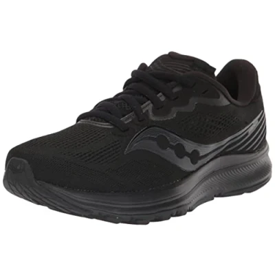 Image of Saucony Women&#039;s Ride 14 Running Shoe, TRIPLE BLACK, 8