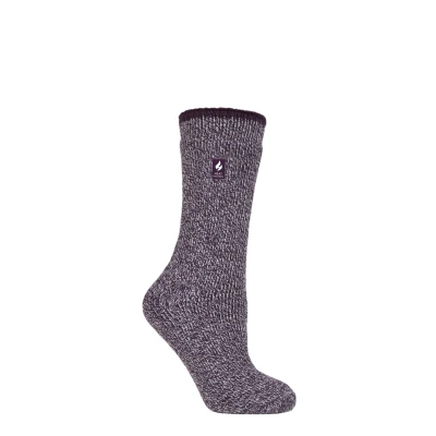 Image of Women&#039;s 1 Pair SOCKSHOP Heat Holders 2.9 TOG Merino Wool Socks Wine 4 8 Ladies