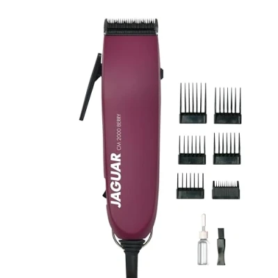 Image of Jaguar Hair Clipper CM 2000 Berry Professional Trimmer for Mains Operation incl. Attachment Comb Set &amp; Quick fit System from The You