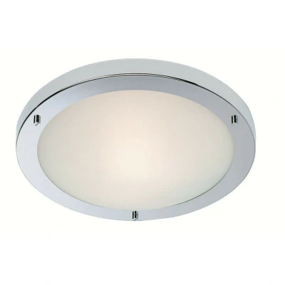 Image of Rondo LED 24 Light Flush Ceiling Chrome, Opal Glass IP44