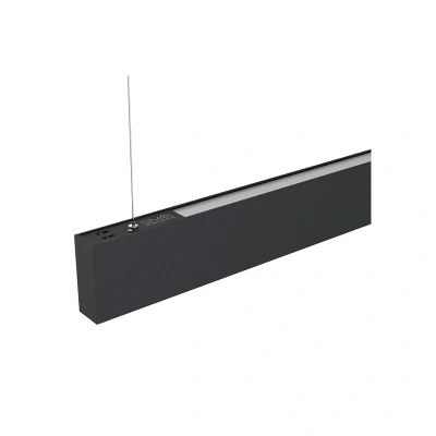 Image of Dimmable LED CCT Suspended Linear Black 50W Down &amp; 6W Up 1500mm Ovia