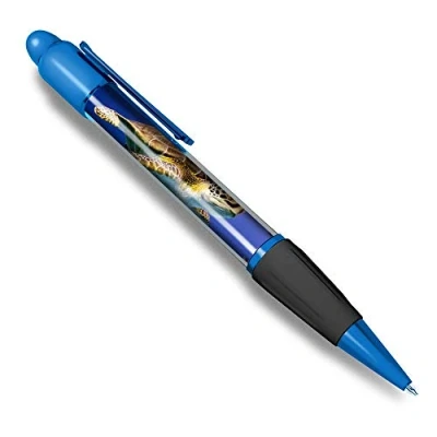 Image of Destination Vinyl ltd 1 x Blue Ballpoint Pen (Black Ink) Cute Sea Turtle Ocean Nature #2051