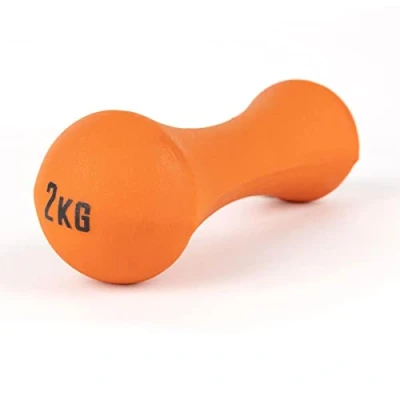 Image of Phoenix Fitness RY928 Neoprene Dumbbell Weight for Home and Gym Exercise Workout Training Arms Hands, Single, 2KG, Orange